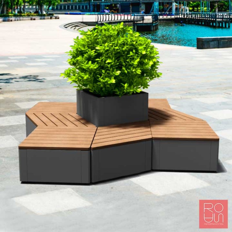 Banc Osaka (Conjunt de banc i jardinera)